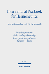 Cover von 'International Yearbook for Hermeneutics / Internationales Jahrbuch für Hermeneutik'