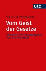 Cover von 'Vom Geist der Gesetze'