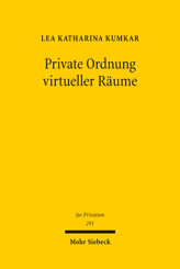 Cover von 'Private Ordnung virtueller Räume'
