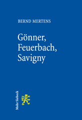 Cover of 'Gönner, Feuerbach, Savigny'