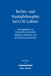 Cover von 'Rechts- und Staatsphilosophie bei G.W. Leibniz'