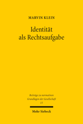 Cover of 'Identität als Rechtsaufgabe'