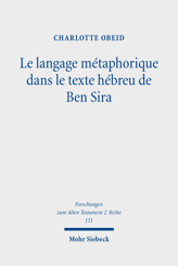 Cover of 'Le langage métaphorique dans le texte hébreu de Ben Sira'