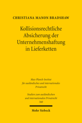 Cover of 'Kollisionsrechtliche Absicherung der Unternehmenshaftung in Lieferketten'