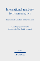 Cover von 'International Yearbook for Hermeneutics/Internationales Jahrbuch für Hermeneutik'