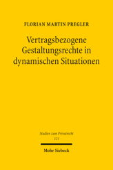 Cover of 'Vertragsbezogene Gestaltungsrechte in dynamischen Situationen'