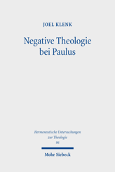Cover of 'Negative Theologie bei Paulus'