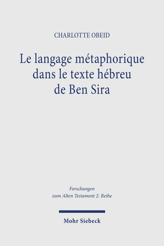 Cover von 'Le langage métaphorique dans le texte hébreu de Ben Sira'
