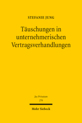 Cover of 'Täuschungen in unternehmerischen Vertragsverhandlungen'