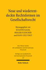 Cover von 'Neue und wiederentdeckte Rechtsformen im Gesellschaftsrecht'
