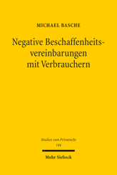 Cover von 'Negative Beschaffenheitsvereinbarungen mit Verbrauchern'