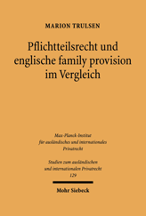 Cover von 'Pflichtteilsrecht und englische family provision im Vergleich'
