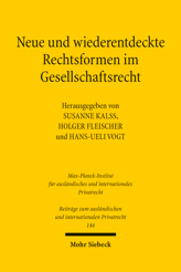 Cover von 'Neue und wiederentdeckte Rechtsformen im Gesellschaftsrecht'