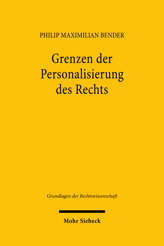 Cover von 'Grenzen der Personalisierung des Rechts'