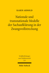 Cover of 'Nationale und transnationale Modelle der Sachaufklärung in der Zwangsvollstreckung'
