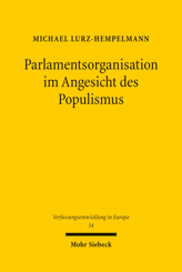 Cover of 'Parlamentsorganisation im Angesicht des Populismus'