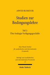Cover von 'Studien zur Bedingungslehre'