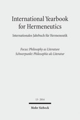 Cover von 'International Yearbook for Hermeneutics / Internationales Jahrbuch für Hermeneutik'