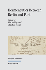 Cover of 'Hermeneutics Between Berlin and Paris'