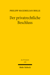 Cover of 'Der privatrechtliche Beschluss'