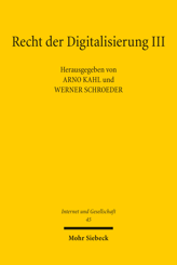 Cover of 'Recht der Digitalisierung III'