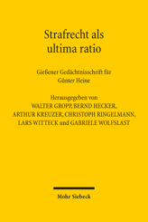 Cover von 'Strafrecht als ultima ratio'