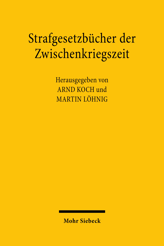 Cover of 'Strafgesetzbücher der Zwischenkriegszeit'