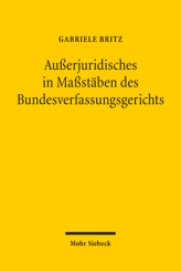 Cover von 'Außerjuridisches in Maßstäben des Bundesverfassungsgerichts'
