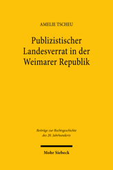 Cover of 'Publizistischer Landesverrat in der Weimarer Republik'