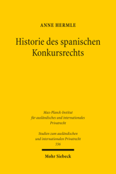 Cover of 'Historie des spanischen Konkursrechts'