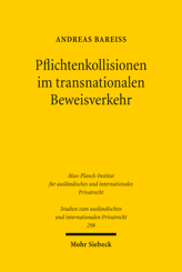Cover of 'Pflichtenkollisionen im transnationalen Beweisverkehr'