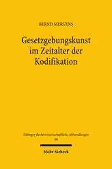 Cover of 'Gesetzgebungskunst im Zeitalter der Kodifikationen'