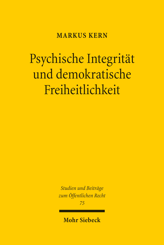 Cover of 'Psychische Integrität und demokratische Freiheitlichkeit'