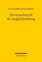 Cover of 'Tierversuchsrecht als Ausgleichordnung'