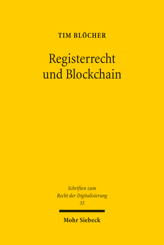 Cover von 'Registerrecht und Blockchain'