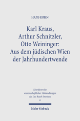 Cover von 'Karl Kraus, Arthur Schnitzler, Otto Weininger'