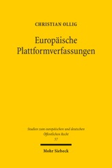 Cover of 'Europäische Plattformverfassungen'