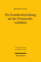 Cover von 'Die Grundrechtswirkung auf das Privatrechtsverhältnis'