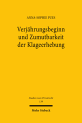 Cover von 'Verjährungsbeginn und Zumutbarkeit der Klageerhebung'